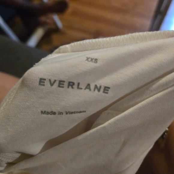 Everlane top womens size xxs white supima cotton turtleneck tank top - Picture 3 of 6
